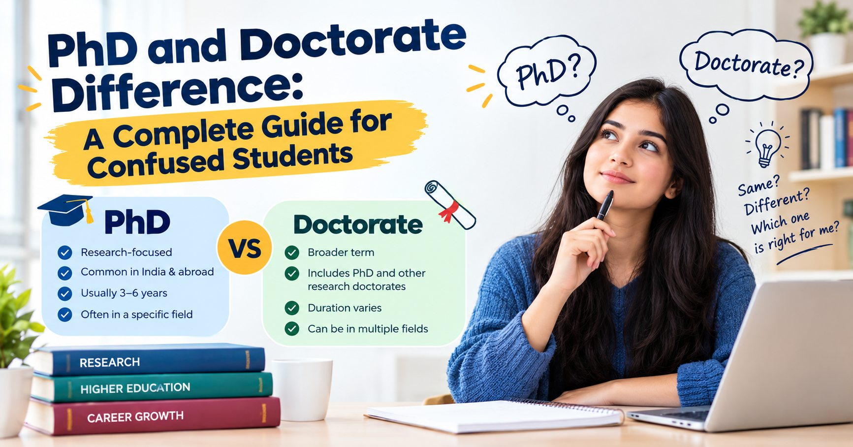 PhD and Doctorate Difference: A Complete Guide for Confused Students