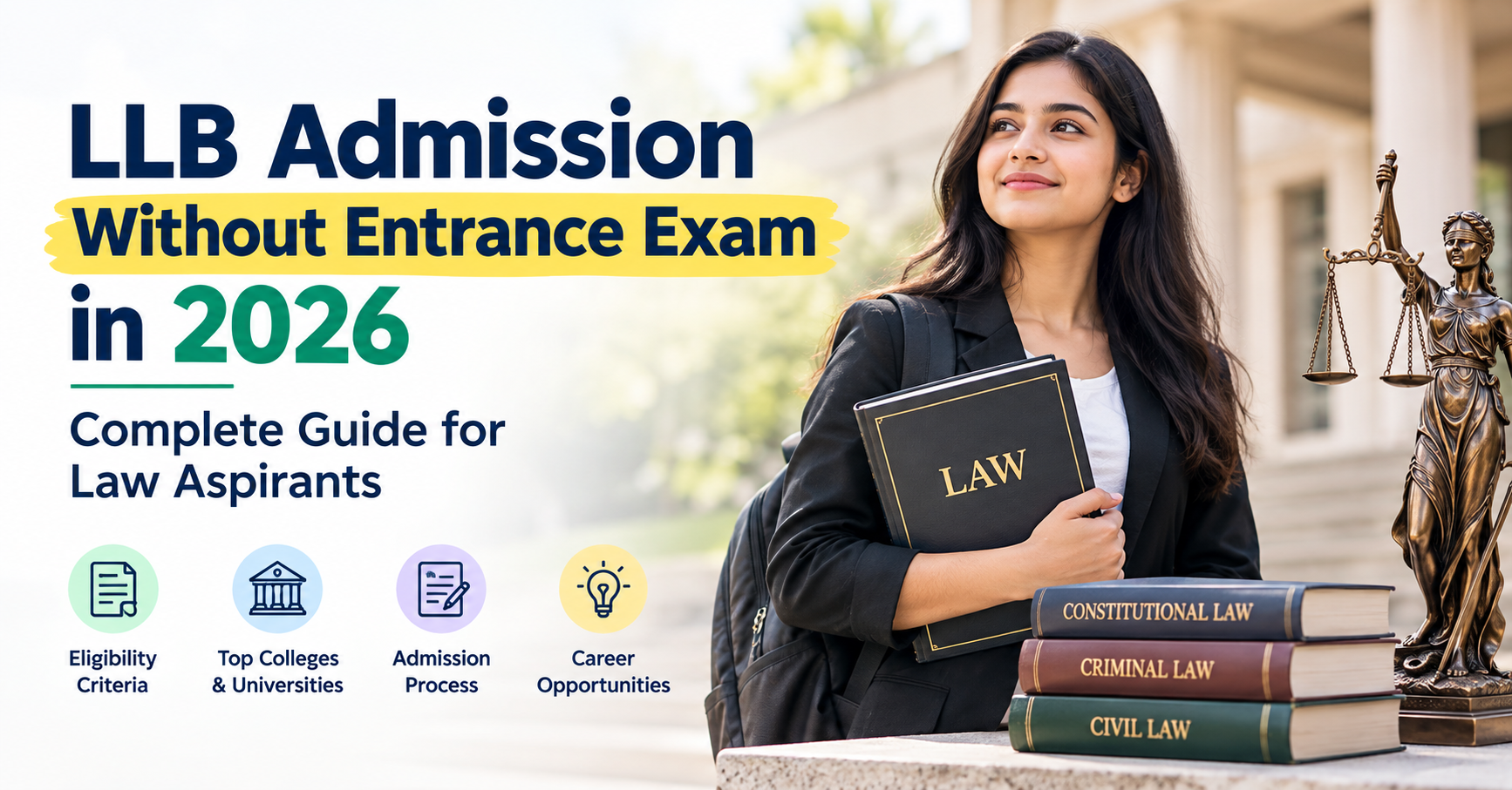 LLB Admission Without Entrance Exam in 2026: Complete Guide for Law Aspirants
