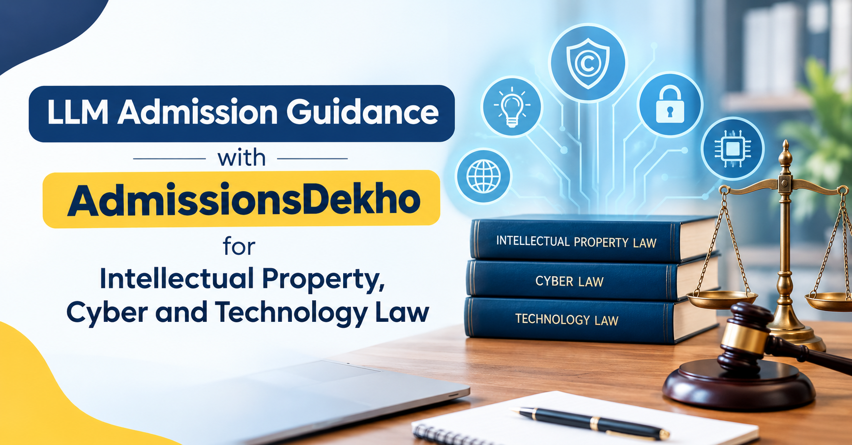 LLM Admission Guidance with AdmissionsDekho for Intellectual Property, Cyber and Technology Law