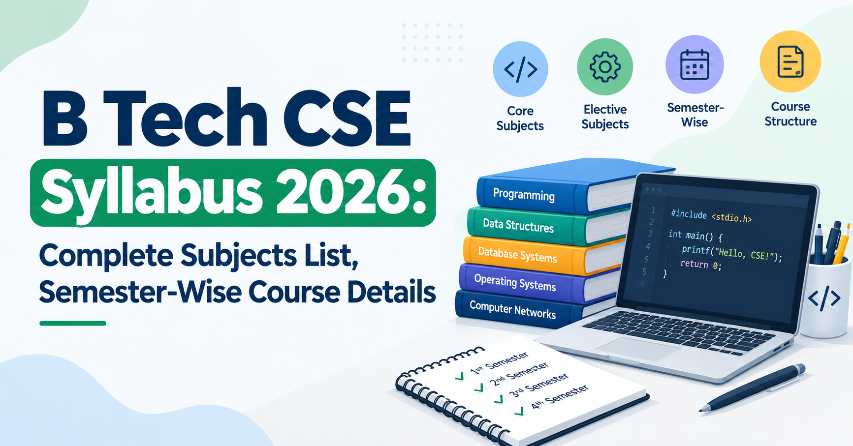 B Tech CSE Syllabus 2026: Complete Subjects List, Semester-Wise Course Details