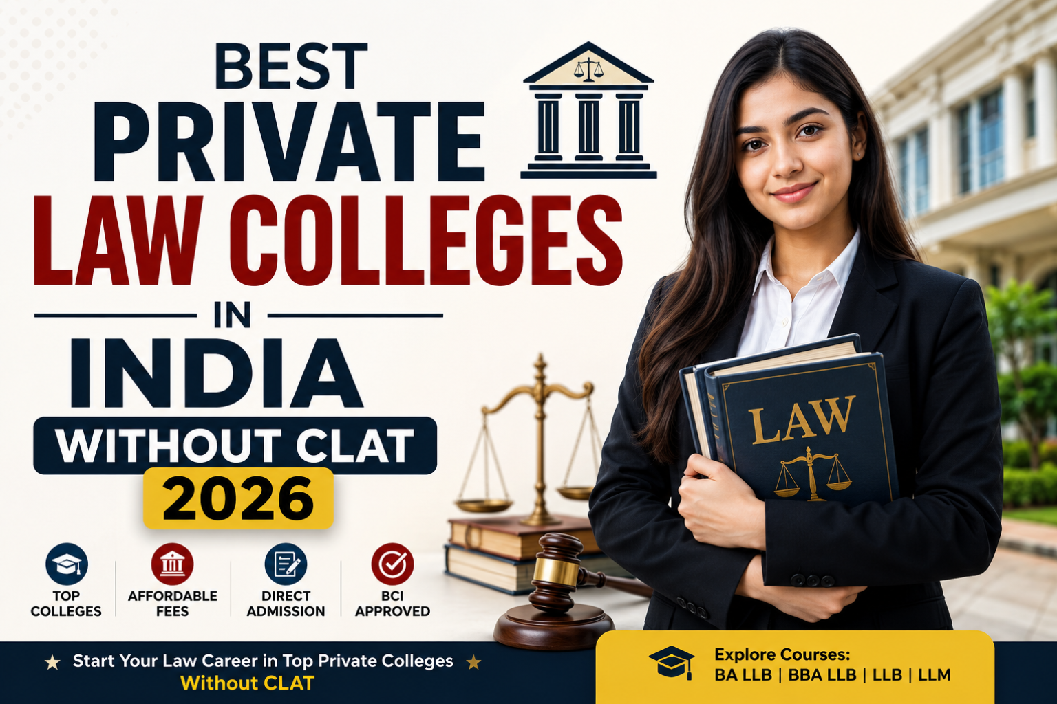 Best Private Law Colleges in India Without CLAT 2026