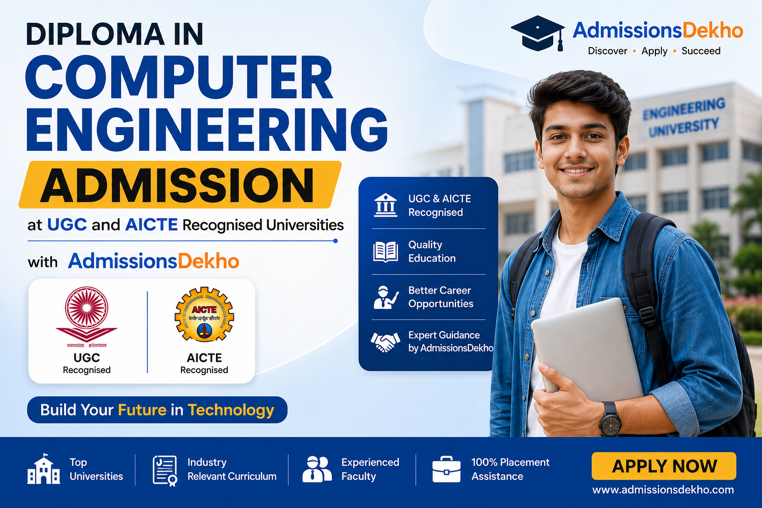Diploma in Computer Engineering Admission at UGC and AICTE Recognised Universities with AdmissionsDekho