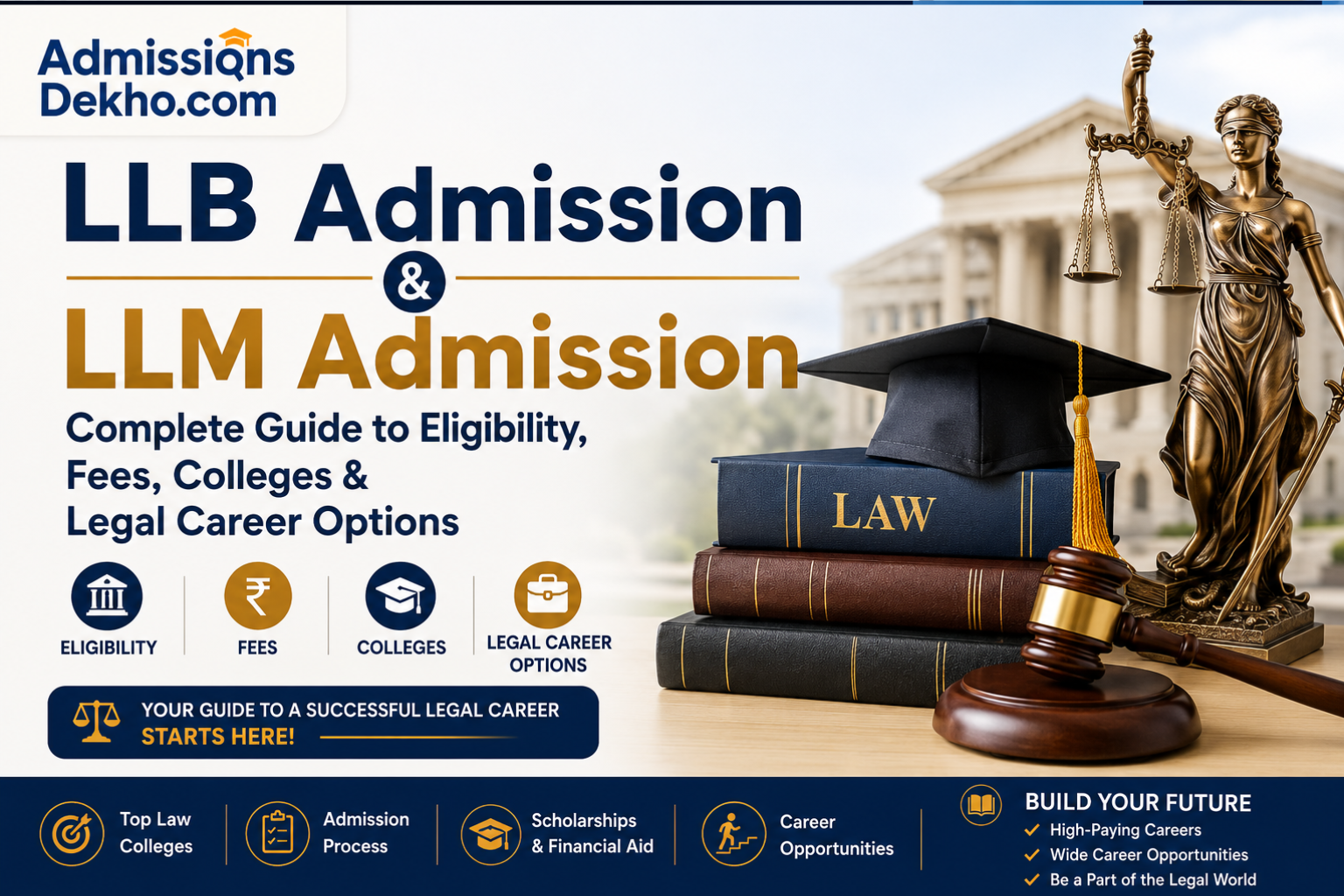 LLB Admission 2026 & LLM Admission 2026 Complete Guide to Eligibility, Fees, Colleges & Legal Career Options
