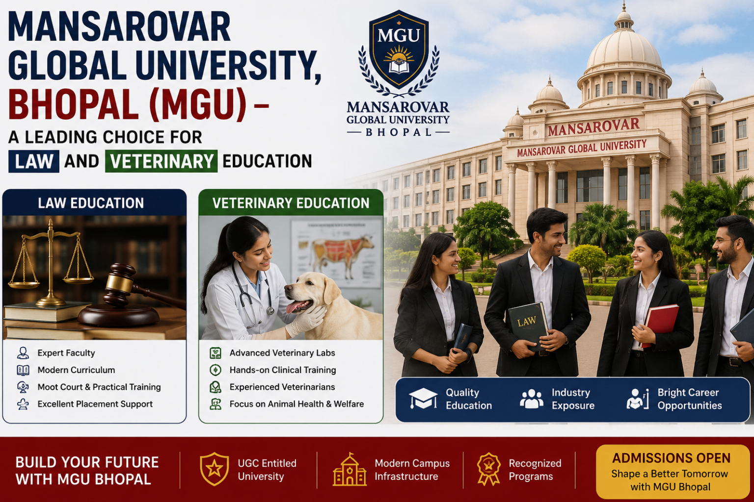 Mansarovar Global University, Bhopal (MGU) – A Leading Choice for Law and Veterinary Education